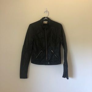 Hollister Leather Jacket (Cropped)